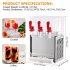US GARVEE 10x3L Commercial Beverage Dispenser 320W Stainless Steel Food Grade Ice Tea Drink Dispenser