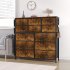 US GARVEE 12 Drawer Fabric Dresser  Multi Size Drawers  Easy Assembly  Sturdy Steel Frame   Rustic Brown