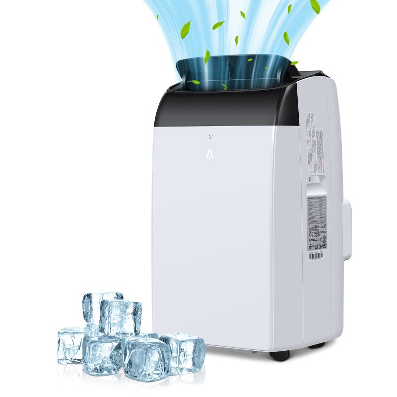 US GARVEE 12000 BTU Portable AC, Quiet, 500 sq ft, Remote, Timer - White
