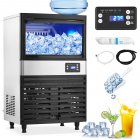 US GARVEE 120Lbs/24H, Ice Maker, 26lbs Bin, 60 Clear Cubes, Stainless Steel, Under Counter, 2 Inlet Modes, Ideal for Home/Party/Bar/Restaurant