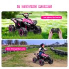 US GARVEE 12V Kids ATV 4 Wheeler with Music, LED Lights for Boys & Girls - Pink