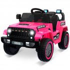 US GARVEE 12V Kids Ride-On Truck, Remote Control, LED, Music, 3 Speeds - Pink