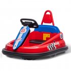 US GARVEE 12V Kids Ride on Electric Bumper Car with Steering Wheel,Safety Belts,360 Degree Spin, 2-Speeds,Lights & Music for Toddlers Age 1.5-6 red