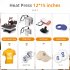 US GARVEE 12X15 inch Heat Press Machine 6 in 1 Heat Press 800W Sublimation Machine Swing Away Heat Press