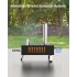 US GARVEE 12inch Outdoor Pizza Oven Stainless Steel with Foldable Legs Black