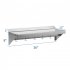 US GARVEE 12x36In Stainless Steel Wall Shelf 200lbs Load Metal Storage Rack with Backplash Hooks