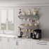 US GARVEE 12x36In Stainless Steel Wall Shelf 200lbs Load Metal Storage Rack with Backplash Hooks