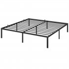 US GARVEE 14 Inch Full Bed Frame with Storage,Metal Platform Full Bed Frame No Box Spring Needed Steel Slat Support Easy Assembly (Full)