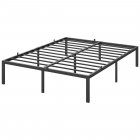 US GARVEE 14 Inch Queen Bed Frame with Storage,Metal Platform Queen Bed Frame No Box Spring Needed Steel Slat Support Easy Assembly
