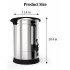 US GARVEE 14L Commercial Coffee Maker 100 Cup Quick Brewing Large Coffee Urn