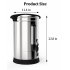 US GARVEE 14L Commercial Coffee Maker 100 Cup Quick Brewing Large Coffee Urn