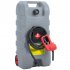 US GARVEE 15 Gallon Portable Fuel Caddy  10 ft hose  siphon pump  7 5 L min manual nozzle  diesel gasoline tank   Gray