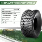 US GARVEE 15x6.00-6 Lawn Mower Tire, 15x6x6 Tractor Turf Tire, 4 ply Tubeless, 565lbs Capacity, Set of 2 - 16x6.50-8