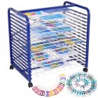 US GARVEE 16-Shelf Art Drying Rack, 26 Inch High, Lock Wheels for Studios