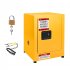 US GARVEE 17x17x22 Inches Galvanized Steel Safety Cabinet Flammable Liquids Storage Cabinet Yellow