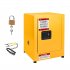 US GARVEE 17x17x22 Inches Galvanized Steel Safety Cabinet Flammable Liquids Storage Cabinet Yellow