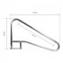 US GARVEE 1pack Pool Handrail 54x36 Inch Swimming Pool Stair Rail 250LBS Load for Inground Pool