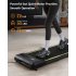 US GARVEE 2 5 HP Walking Pad Portable Treadmill 0 6 3 8 MPH 256 LBS Under Desk Treadmill Grey