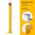 US GARVEE 2 Packs Safety Bollard 36 Inch Height Bollard Post for Driveway Barrier Parking Pole Yellow