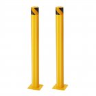 US GARVEE 2 Packs Safety Bollard 36 Inch Height Bollard Post for Driveway Barrier Parking Pole Yellow