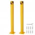 US GARVEE 2 Packs Safety Bollard 36 Inch Height Bollard Post for Driveway Barrier Parking Pole Yellow