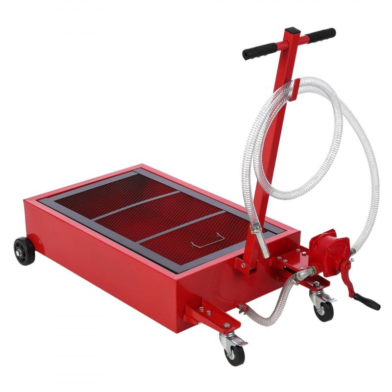 US GARVEE 20 Gallon Oil Drain Pan Oil Drain Tank 76L Low Profile Oil Drain Pan with T Foldable Hand