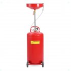 US GARVEE 20 Gallon Portable Oil Drain Tank Air Operated & Adjustable Funnel Height with Wheel Red
