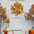 US GARVEE 20 Inch Fall Wreath Fall Wreath for Front Door with Maple Leaf Berries and Pumpkins