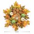 US GARVEE 20 Inch Fall Wreath Fall Wreath for Front Door with Maple Leaf Berries and Pumpkins