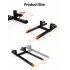 US GARVEE 2000lbs 60 Inch Heavy Duty Clamp on Pallet Forks with Stabilizer Bar