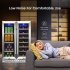 US GARVEE 24 Inch Dual Zone Wine and Beverage Refrigerator Wine Cooler with 40 Bottles Wine Capacity