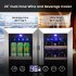 US GARVEE 24 Inch Dual Zone Wine and Beverage Refrigerator Wine Cooler with 40 Bottles Wine Capacity