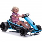 US GARVEE 24V Go Kart for Kids 8-12, 300W*2 Motors, 9Ah Battery, 8MPH Speed, Music, Horn, 175lbs Max Load - Blue