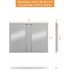 US GARVEE 24x26 Inch 304 Stainless Steel Outdoor Kitchen Access Door with Recessed Handle Silver