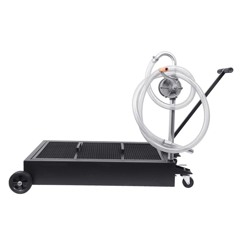 US GARVEE 25 Gallon Oil Drain Pan Oil Drain Tank Foldable 76L Low Profile Oil Drain Pan Large Capacity Oil Change Pan