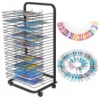 US GARVEE 25-Shelf Art Drying Rack, 41.5 Inch High, Mobile for Studios