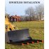 US GARVEE 2500 LBS 42 Inch Clamp on Debris Forks Heavy Duty Clamp on Pallet Forks for Tractor Black