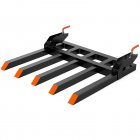 US GARVEE 2500 LBS 42 Inch Clamp on Debris Forks Heavy Duty Clamp-on Pallet Forks for Tractor Black