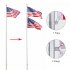 US GARVEE 25Ft Telescoping Flag Pole Kit Aluminum Flag Poles with 3x5 USA Flag for Outside Silver