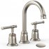 US GARVEE 2Pcs Brushed Classical Bathroom Faucets for Sink 3 Holes 8 Inch