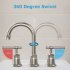 US GARVEE 2Pcs Brushed Classical Bathroom Faucets for Sink 3 Holes 8 Inch