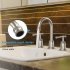US GARVEE 2Pcs Brushed Classical Bathroom Faucets for Sink 3 Holes 8 Inch