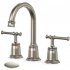 US GARVEE 2Pcs Brushed Classical Bathroom Faucets for Sink 3 Holes 8 Inch