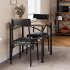 US GARVEE 3 Piece Dining Table Set for 2  Kitchen Table and Chairs Rectangular  Metal and Wood Dinning Room Table Furniture Set for Kitchen  Apartment  Rustic B