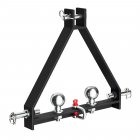 US GARVEE 3 Point Hitch Receiver with 2 Trailer Hitch Balls for Category 1 Tractors Black