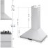 US GARVEE 30 inch Wall Mount Range Hood Stainless Steel Kitchen Hood with Ducted Stove Vent   Timer