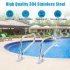 US GARVEE 30x22 Inch Pool Handrail Swimming Pool Stair Rail 250LBS Load for Inground Pool