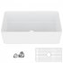 US GARVEE 33 Inch Fireclay Farmhouse Sink  Deep Single Bowl  Durable Ceramic Porcelain  Bottom Grid   Strainer  Kitchen