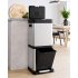 US GARVEE 34L Kitchen Trash Can Lid Fingerprint Proof Stainless Steel Classified Recycle Rubbish Bin