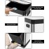 US GARVEE 34L Kitchen Trash Can Lid Fingerprint Proof Stainless Steel Classified Recycle Rubbish Bin